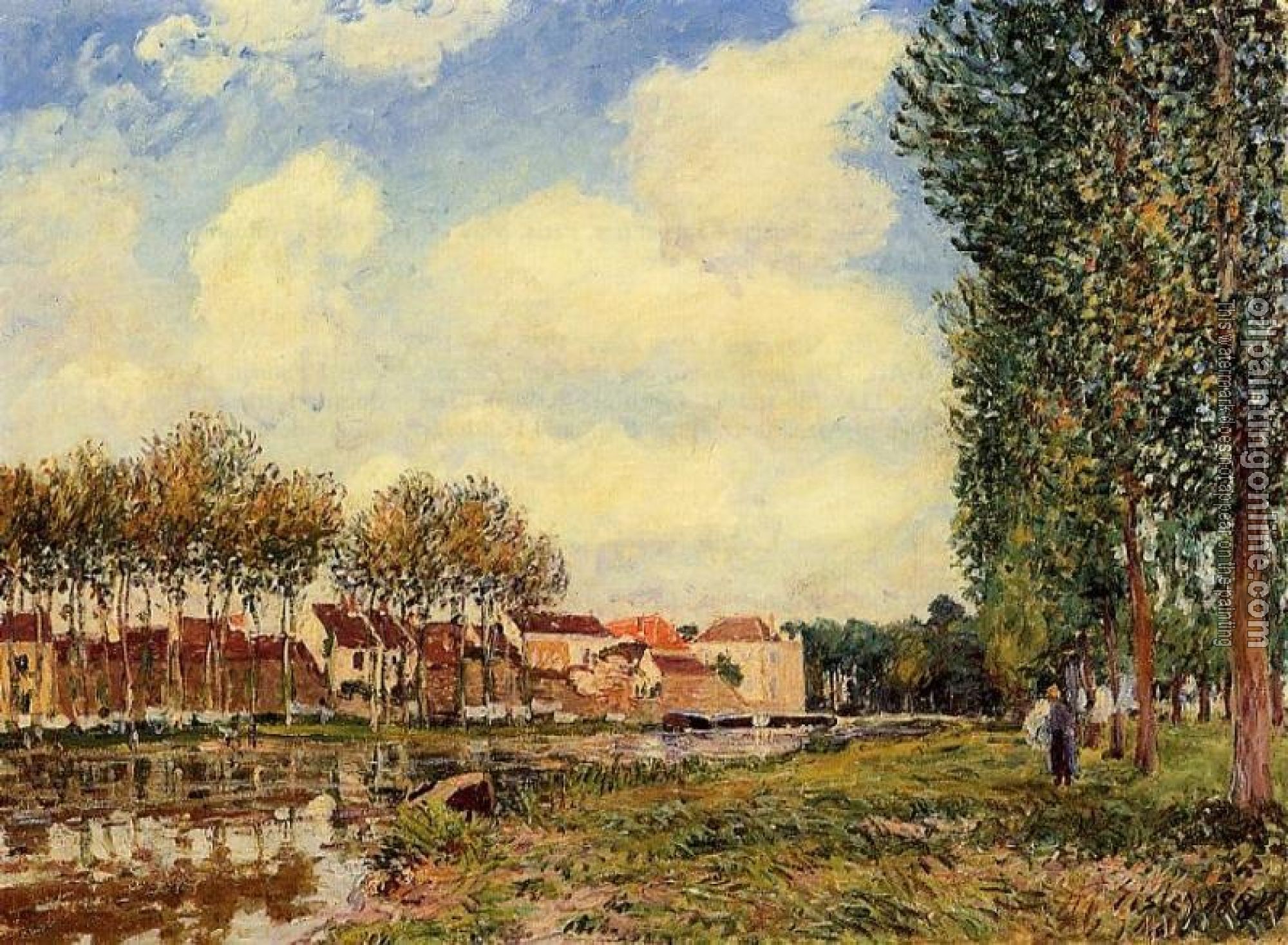 Sisley, Alfred - Banks of the Loing at Moret, Morning